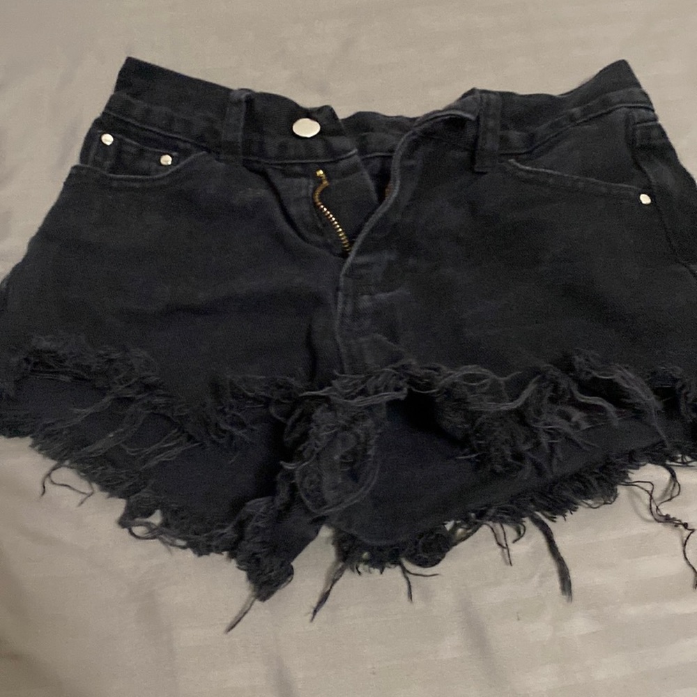 Two black shorts